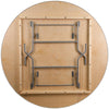 6-Foot Round HEAVY DUTY Birchwood Folding Banquet Table with METAL Edges - Flash Furniture