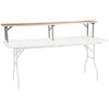 72'' x 12'' x 12'' Birchwood Bar Top Riser with Silver Legs - Flash Furniture