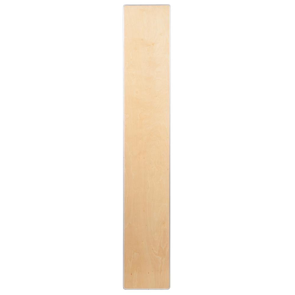 72'' x 12'' x 12'' Birchwood Bar Top Riser with Silver Legs - Flash Furniture