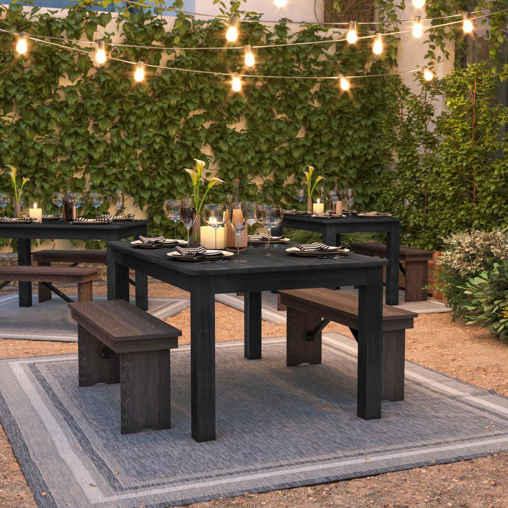 Rustic Style Farmhouse Dining Room Table - Flash Furniture