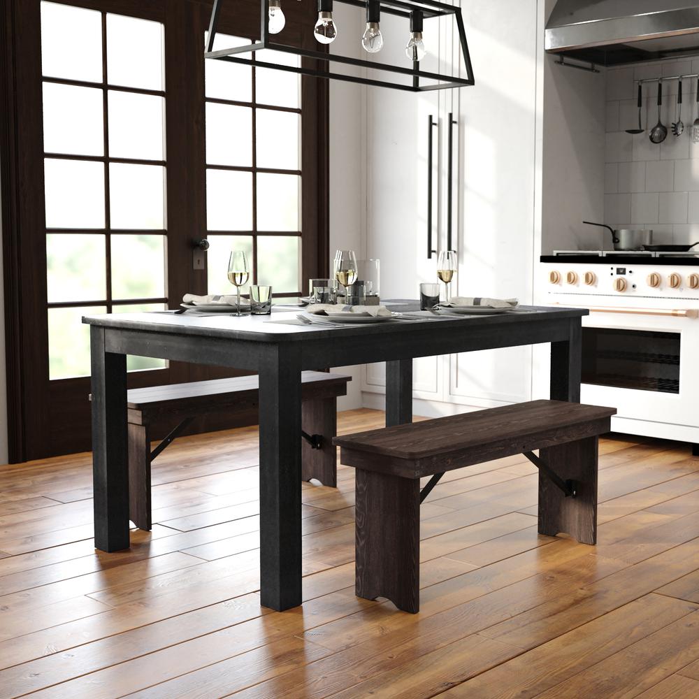 Rustic Style Farmhouse Dining Room Table - Flash Furniture