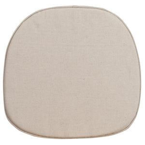 Cross Back Barstool Burlap Cushion - Flash Furniture