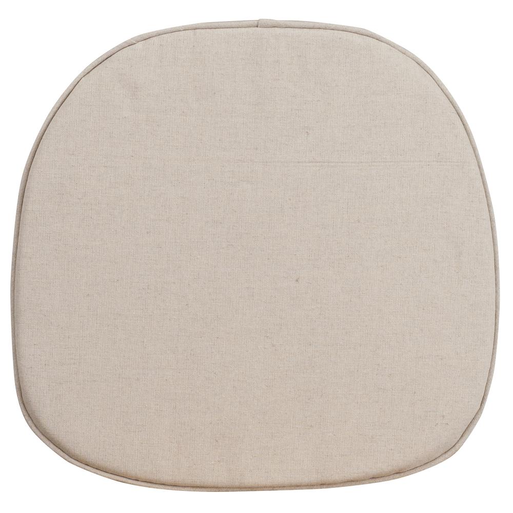 Cross Back Barstool Burlap Cushion - Flash Furniture