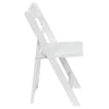 HERCULES Series White Wood Folding Chair with Vinyl Padded Seat - Flash Furniture