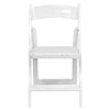HERCULES Series White Wood Folding Chair with Vinyl Padded Seat - Flash Furniture