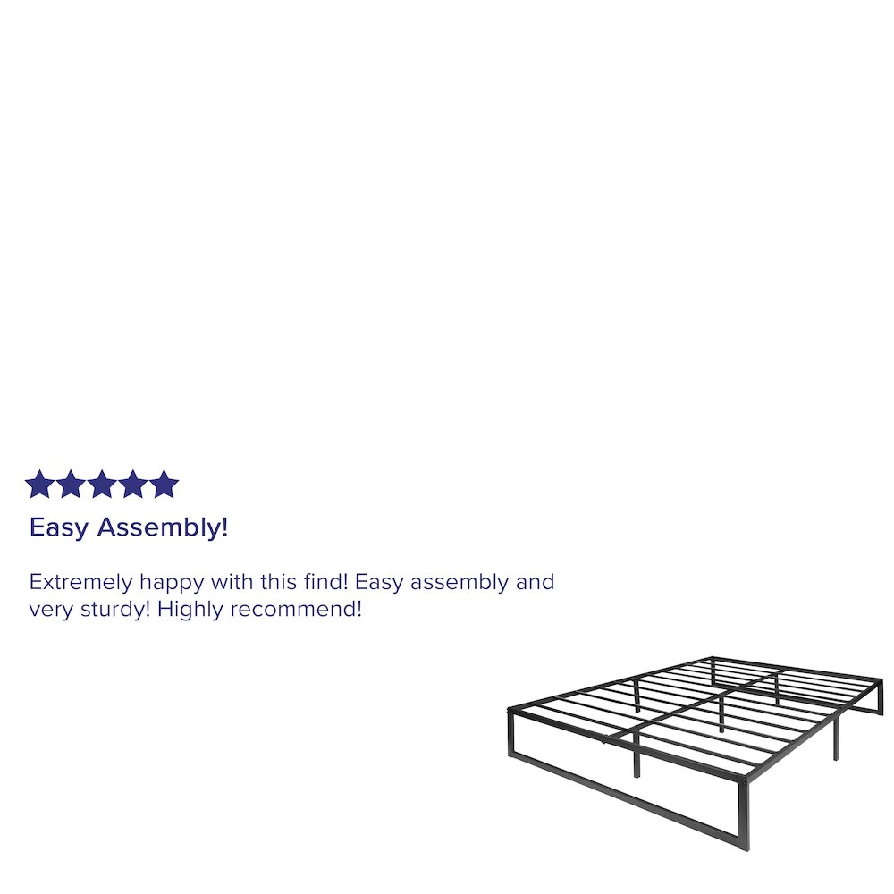 14 in Metal Platform Bed Frame - (Queen) - Flash Furniture