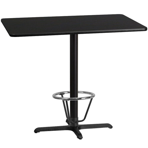 30'' x 48'' Black Table Top with 23.5'' x 29.5'' Bar Height - Flash Furniture