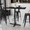 30'' x 48'' Black Table Top with 23.5'' x 29.5'' Bar Height - Flash Furniture
