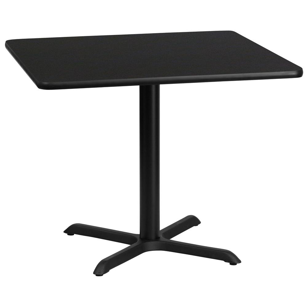 36'' Square Black Laminate Table Top with 30'' x 30'' Table Height Base - Flash Furniture