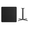36'' Square Black Laminate Table Top with 30'' x 30'' Table Height Base - Flash Furniture