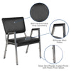 1000 lb. Rated Black Medical Reception Arm Chair with 3/4 Panel Back - Flash Furniture