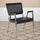 1000 lb. Rated Black Medical Reception Arm Chair with 3/4 Panel Back - Flash Furniture