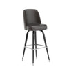 James Commercial Grade Metal Barstool with Dark Brown Swivel Bucket Seat - Flash Furniture