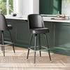 James Commercial Grade Metal Barstool with Dark Brown Swivel Bucket Seat - Flash Furniture