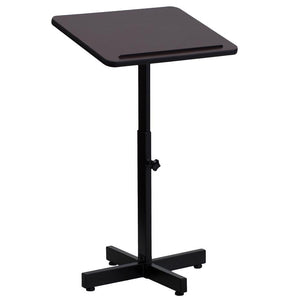 Adjustable Height Metal Lectern in Mahogany - Flash Furniture