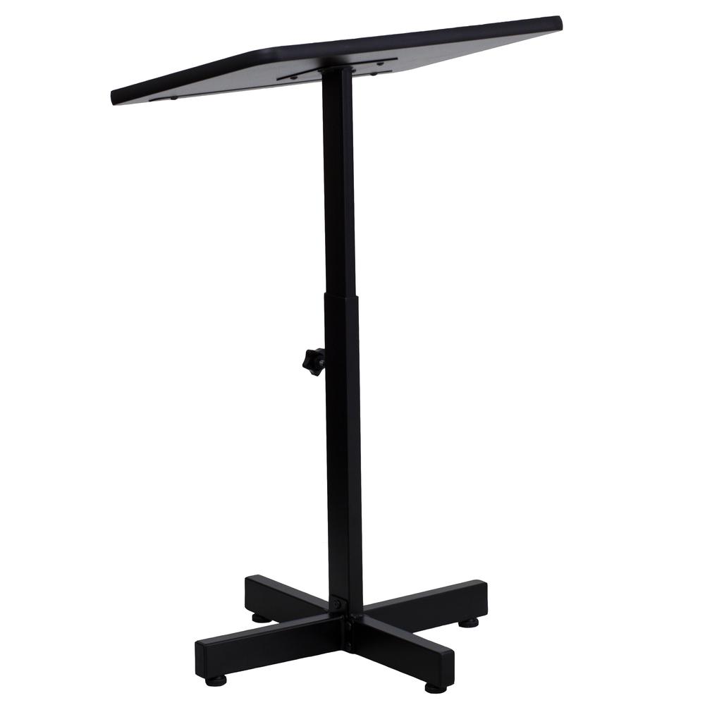 Adjustable Height Metal Lectern in Mahogany - Flash Furniture