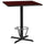 36'' Mahogany Table Top with 30'' x 30'' Bar Height Table Base and Foot Ring - Flash Furniture