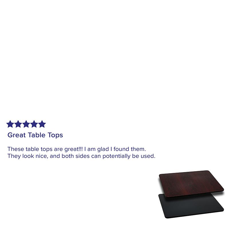 24'' x 42'' Rectangular Table Top with Black or Mahogany Reversible Laminate Top - Flash Furniture
