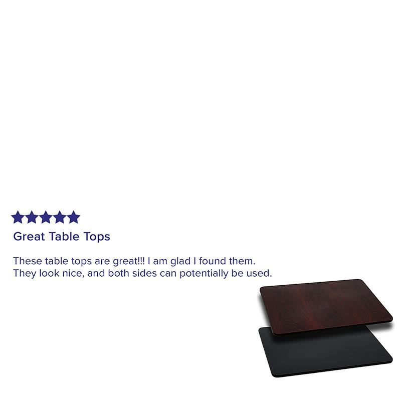 30'' x 42'' Rectangular Table Top with Black or Mahogany Reversible Laminate Top - Flash Furniture