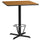 36'' Natural Table Top with 30'' x 30'' Bar Height Table Base and Foot Ring - Flash Furniture