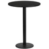 24'' Round Black Laminate Table Top with 18'' Round Bar Height Table Base - Flash Furniture
