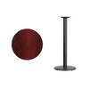 24'' Round Mahogany Laminate Table Top with 18'' Round Bar Height Table Base - Flash Furniture