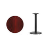 24'' Round Mahogany Laminate Table Top with 18'' Round Table Height Base - Flash Furniture