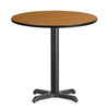 30'' Round Natural Laminate Table Top with 22'' x 22'' Table Height Base - Flash Furniture