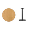 30'' Round Natural Laminate Table Top with 18'' Round Table Height Base - Flash Furniture