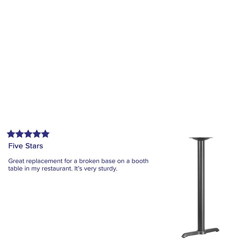 5'' x 22'' Restaurant Table T-Base with 3'' Dia. Bar Height Column - Flash Furniture