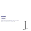 5'' x 22'' Restaurant Table T-Base with 3'' Dia. Table Height Column - Flash Furniture