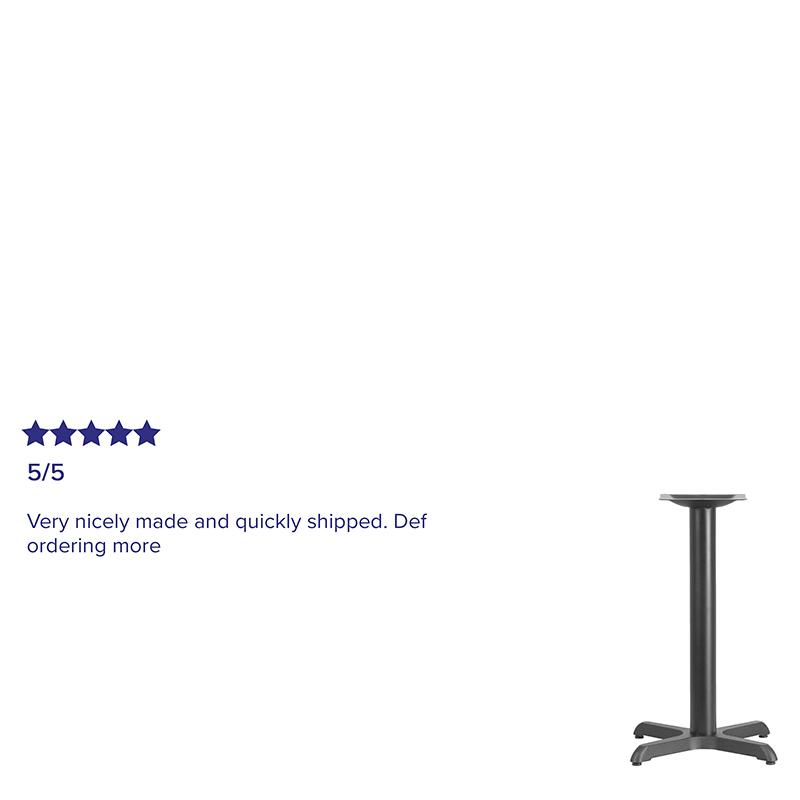 22'' x 22'' Restaurant Table X-Base with 3'' Dia. Table Height Column - Flash Furniture