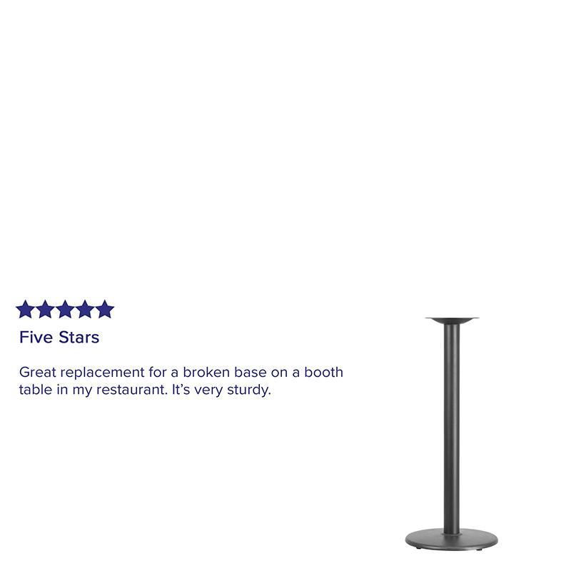 24'' Round Restaurant Table Base with 4'' Dia. Bar Height Column - Flash Furniture