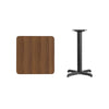 24'' Square Walnut Laminate Table Top with 22'' x 22'' Table Height Base - Flash Furniture