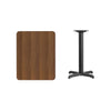 24'' x 30'' Rectangular Walnut Table Top with 22'' x 22'' Table Height Base - Flash Furniture