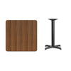 30'' Square Walnut Laminate Table Top with 22'' x 22'' Table Height Base - Flash Furniture