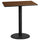 30'' x 42'' Rectangular Walnut Table Top with 24'' Round Bar Height Table Base - Flash Furniture