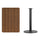 30'' x 42'' Rectangular Walnut Table Top with 24'' Round Bar Height Table Base - Flash Furniture