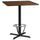 36'' Walnut Table Top with 30'' x 30'' Bar Height Table Base and Foot Ring - Flash Furniture