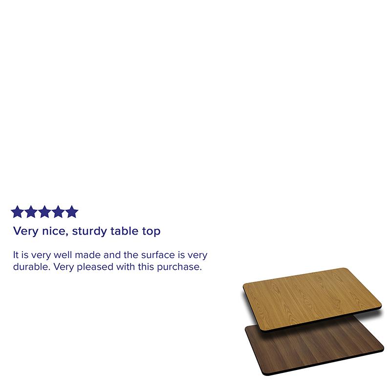 24'' x 30'' Rectangular Table Top with Natural or Walnut Reversible Laminate Top - Flash Furniture