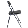 HERCULES Series Black Vinyl Metal Folding Chair with Carrying Handle - Flash Furniture