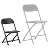 Kids Black Plastic Folding Chair - Flash Furniture