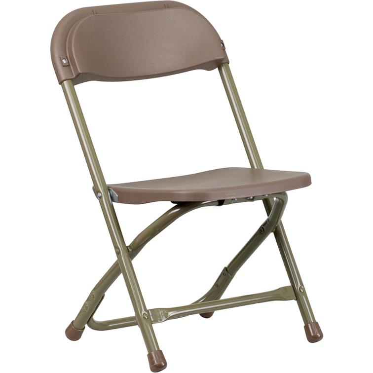 Kids Brown Plastic Folding Chair - Flash Furniture
