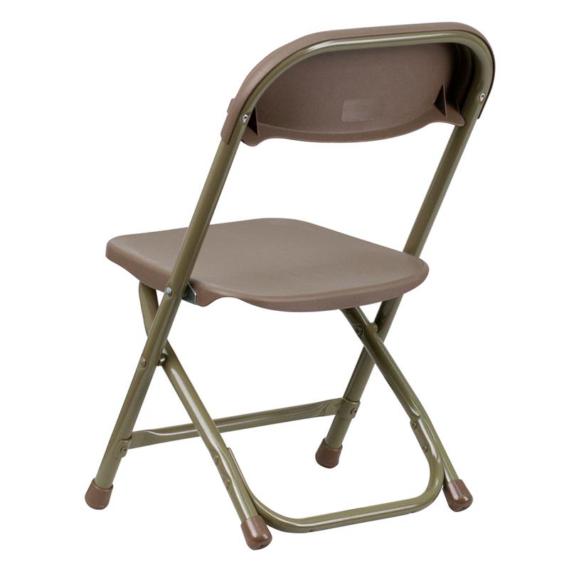 Kids Brown Plastic Folding Chair - Flash Furniture