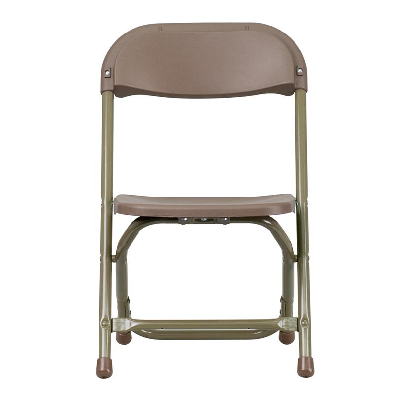 Kids Brown Plastic Folding Chair - Flash Furniture