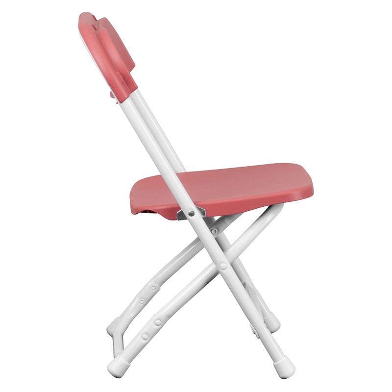 Kids Burgundy Plastic Folding Chair - Flash Furniture