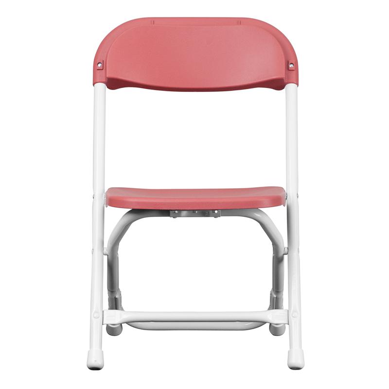 Kids Burgundy Plastic Folding Chair - Flash Furniture