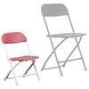 Kids Burgundy Plastic Folding Chair - Flash Furniture