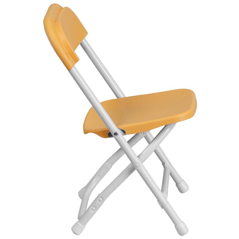 Kids Yellow Plastic Folding Chair - Flash Furniture