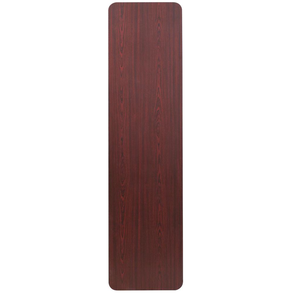 6-Foot Mahogany Melamine Laminate Folding Training Table - Flash Furniture